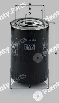 MANN-FILTER W940/69 — Oil Filter
