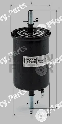 MANN-FILTER WK55/2 — Fuel Filter