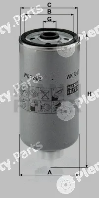 MANN-FILTER WK724/3 — Fuel Filter