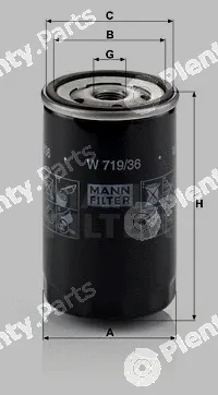 MANN-FILTER W719/36 — Oil Filter