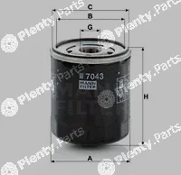 MANN-FILTER W7043 — Oil Filter