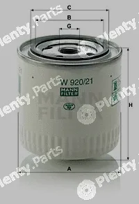 MANN-FILTER W920/21 — Oil Filter