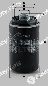 MANN-FILTER W719/53 — Oil Filter