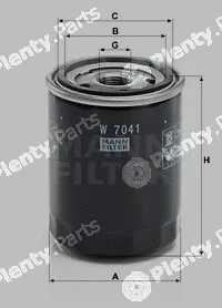 MANN-FILTER W7041 — Oil Filter
