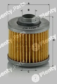 MANN-FILTER MH67 — Oil Filter