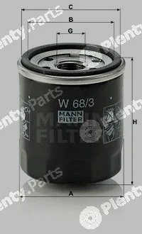 MANN-FILTER W68/3 — Oil Filter