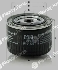MANN-FILTER W914/4 — Oil Filter