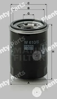 MANN-FILTER W610/6 — Oil Filter