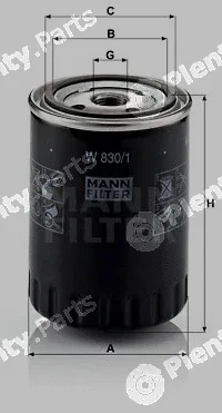 MANN-FILTER W830/1 — Oil Filter