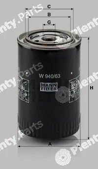 MANN-FILTER W940/63 — Oil Filter