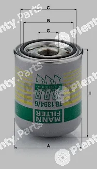 MANN-FILTER TB1394/6x — Air Dryer Cartridge, compressed-air system