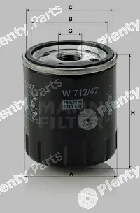 MANN-FILTER W712/47 — Oil Filter