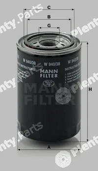 MANN-FILTER W940/38 — Oil Filter