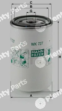 MANN-FILTER WK727 — Fuel Filter
