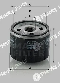 MANN-FILTER W77 — Oil Filter