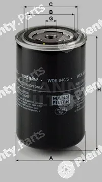 MANN-FILTER WDK940/5 — Fuel Filter