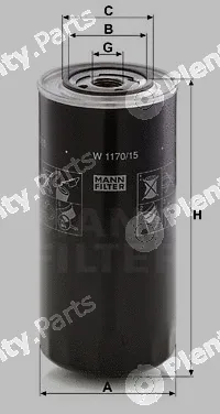 MANN-FILTER W1170/15 — Oil Filter
