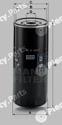 MANN-FILTER W11102/7 — Oil Filter