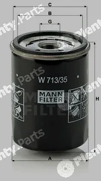 MANN-FILTER W713/35 — Oil Filter