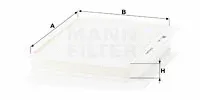 MANN-FILTER CU2622 — Filter, cabin air