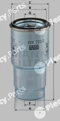 MANN-FILTER WK720/2x — Fuel Filter