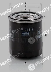 MANN-FILTER W716/2 — Oil Filter
