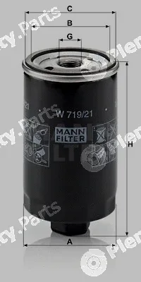 MANN-FILTER W719/21 — Oil Filter