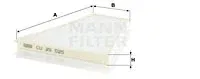 MANN-FILTER CU25025 — Filter, cabin air