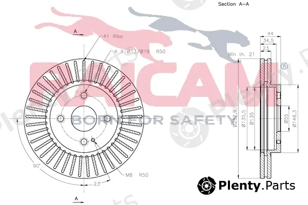 Raicam RD00421 — Brake Disc