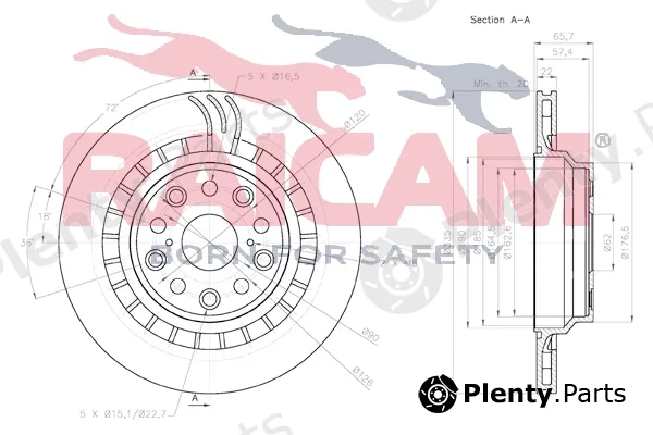 Raicam RD01400 — Brake Disc