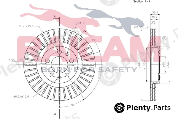 Raicam RD00886 — Brake Disc