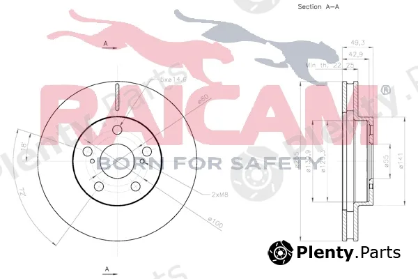 Raicam RD01287 — Brake Disc