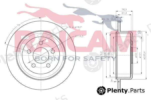 Raicam RD01365 — Brake Disc