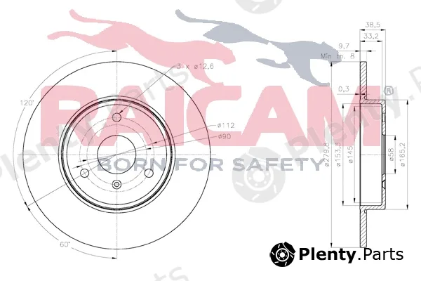 Raicam RD01247 — Brake Disc