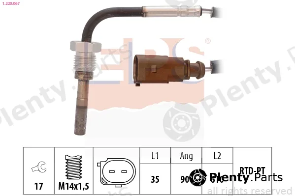EPS 1.220.067 — Sensor, exhaust gas temperature Made in Italy - OE Equivalent