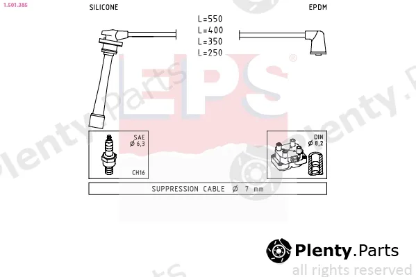 EPS 1.501.385 — Ignition Cable Kit Made in Italy - OE Equivalent