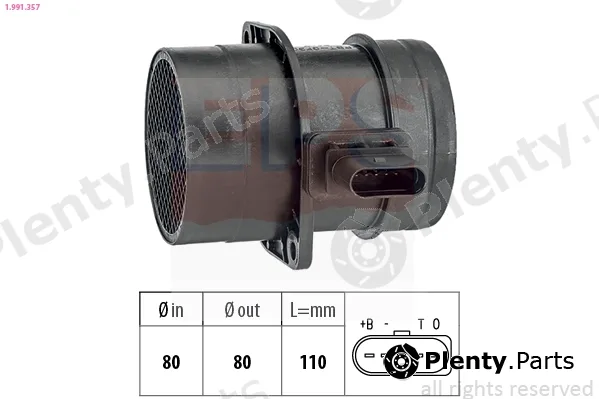 EPS 1.991.357 — Mass Air Flow Sensor Made in Italy - OE Equivalent