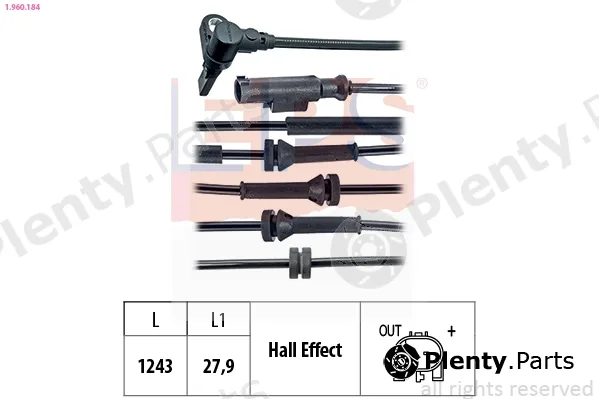 EPS 1.960.184 — Sensor, wheel speed Made in Italy - OE Equivalent