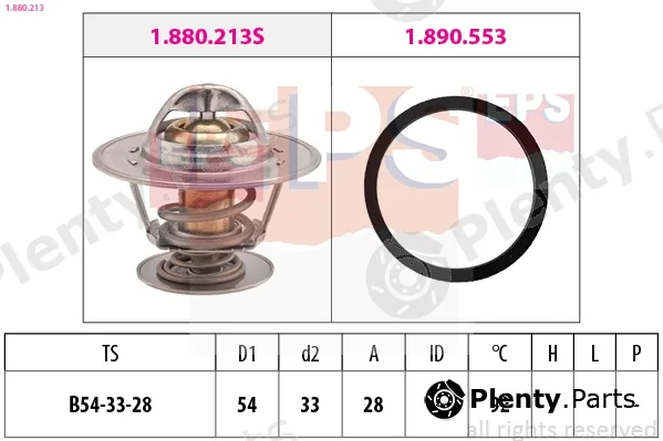 EPS 1.880.213 — Thermostat, coolant Made in Italy - OE Equivalent