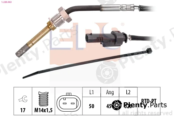 EPS 1.220.363 — Sensor, exhaust gas temperature Made in Italy - OE Equivalent