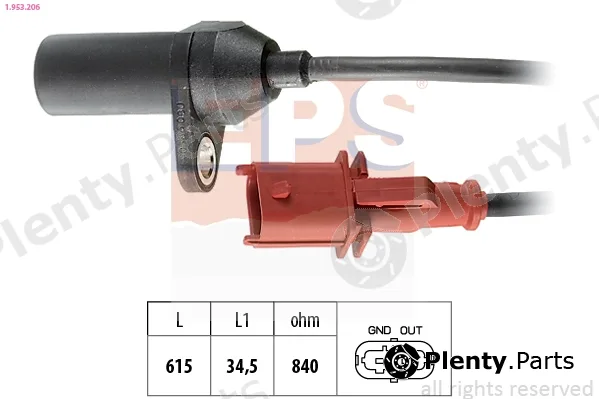 EPS 1.953.206 — Sensor, crankshaft pulse Made in Italy - OE Equivalent