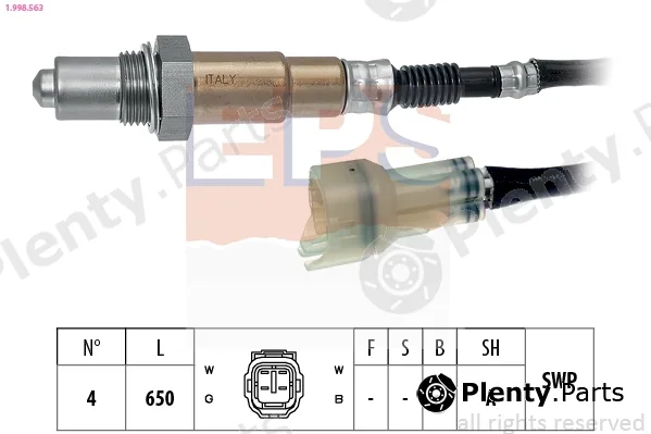 EPS 1.998.563 — Lambda Sensor Made in Italy - OE Equivalent