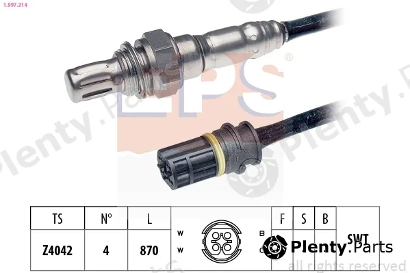 EPS 1.997.314 — Lambda Sensor Made in Italy - OE Equivalent