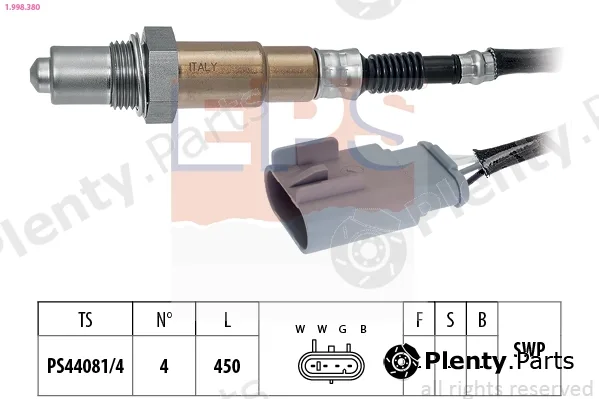 EPS 1.998.380 — Lambda Sensor Made in Italy - OE Equivalent