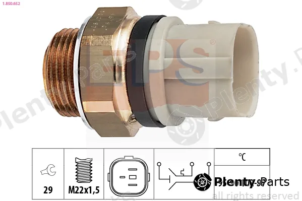 EPS 1.850.652 — Temperature Switch, radiator fan Made in Italy - OE Equivalent