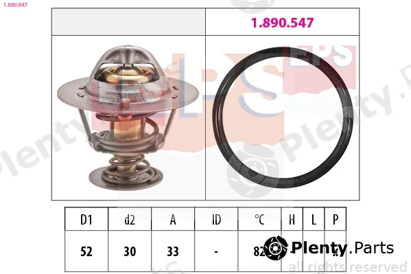EPS 1.880.947 — Thermostat, coolant Made in Italy - OE Equivalent