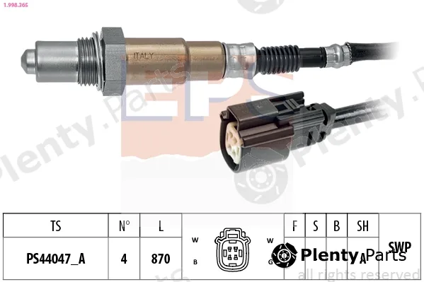 EPS 1.998.365 — Lambda Sensor Made in Italy - OE Equivalent