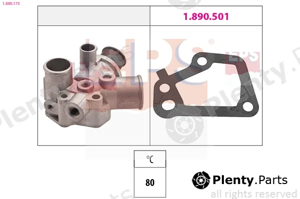 EPS 1.880.175 — Thermostat, coolant Made in Italy - OE Equivalent