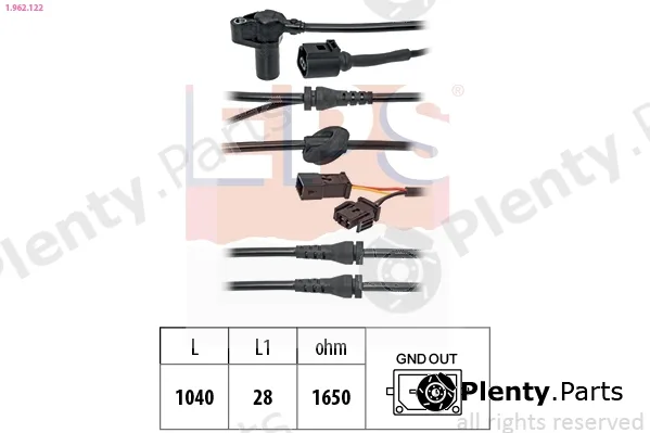 EPS 1.962.122 — Sensor, wheel speed Made in Italy - OE Equivalent