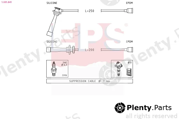 EPS 1.501.841 — Ignition Cable Kit Made in Italy - OE Equivalent